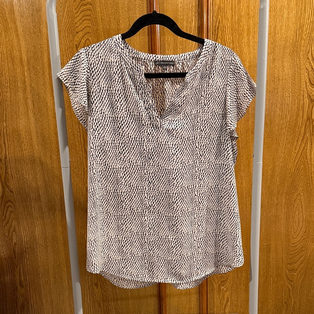 Adrianna Papell Black and White Blouse
